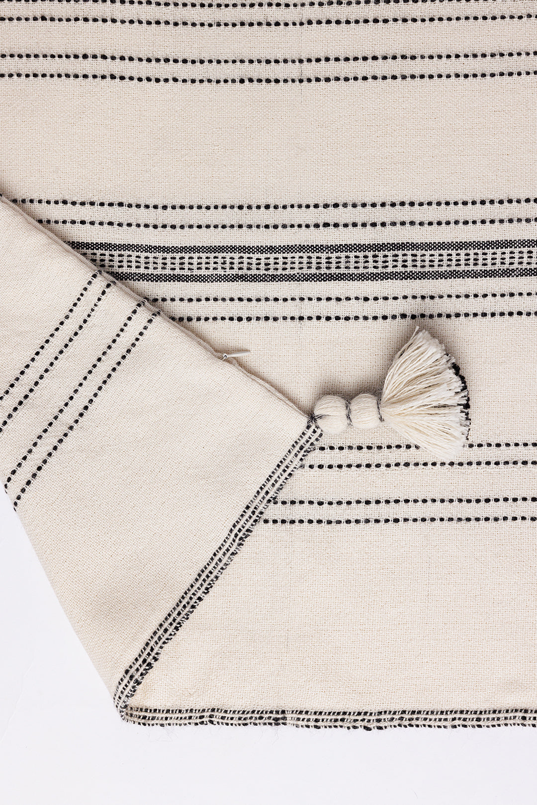 Miska Collection - Handloomed Alpaca - Ink & Ivory Pinstripe Pillow