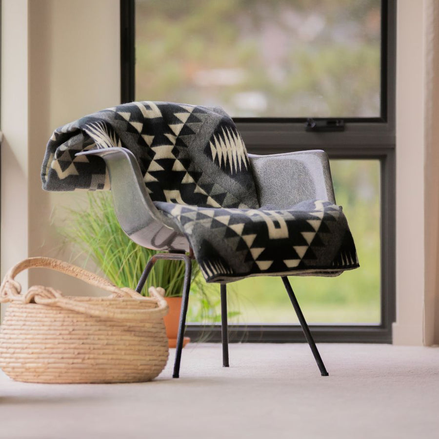 Reversible Queen Sized Alpaca Throw & Blanket from Ecuador - Yachana Collection