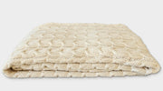 Muru Collection - Organic Pima Cotton and Undyed Baby Alpaca Ivory Cable Throw
