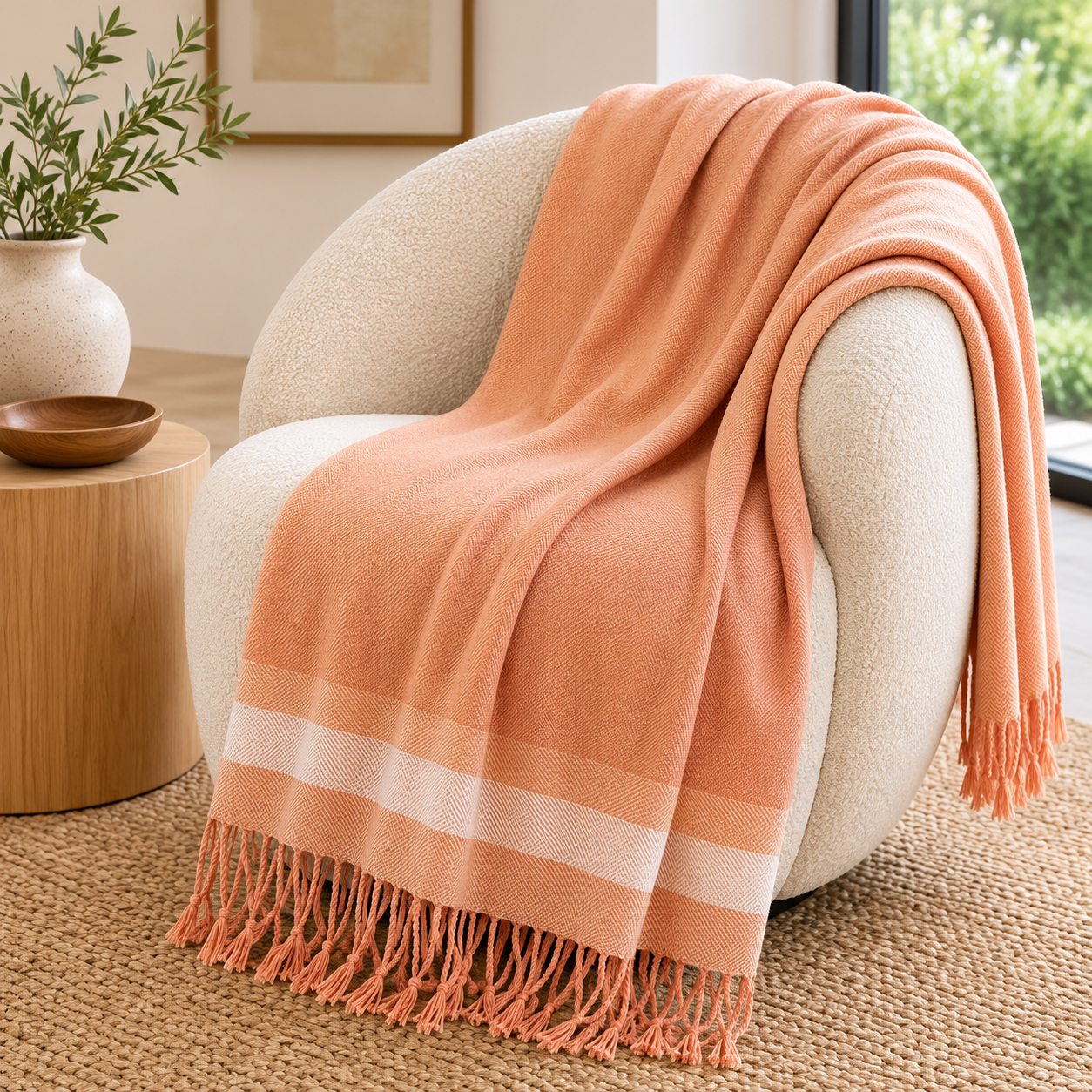 100% Baby Alpaca Reversible Handloomed Throw Blanket - Canyon Dusk - Pacha Collection