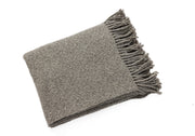 Kulsi Collection - Organic Pima Cotton and Undyed Baby Alpaca Graphite Throw