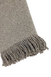 Kulsi Collection - Organic Pima Cotton and Undyed Baby Alpaca Graphite Throw