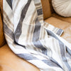 neutral striped handwoven throw blanket