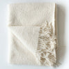 Cream artisanal woven throw