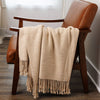 cream woven throw