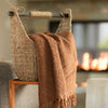 Brown handwoven artisanal throw