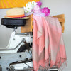 Pink artisanal woven throw