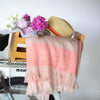 Pink artisanal woven throw