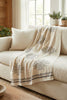 Miska Collection - Handloomed 100% Alpaca Throw Blanket from Peru - Ink & Ivory Horizon