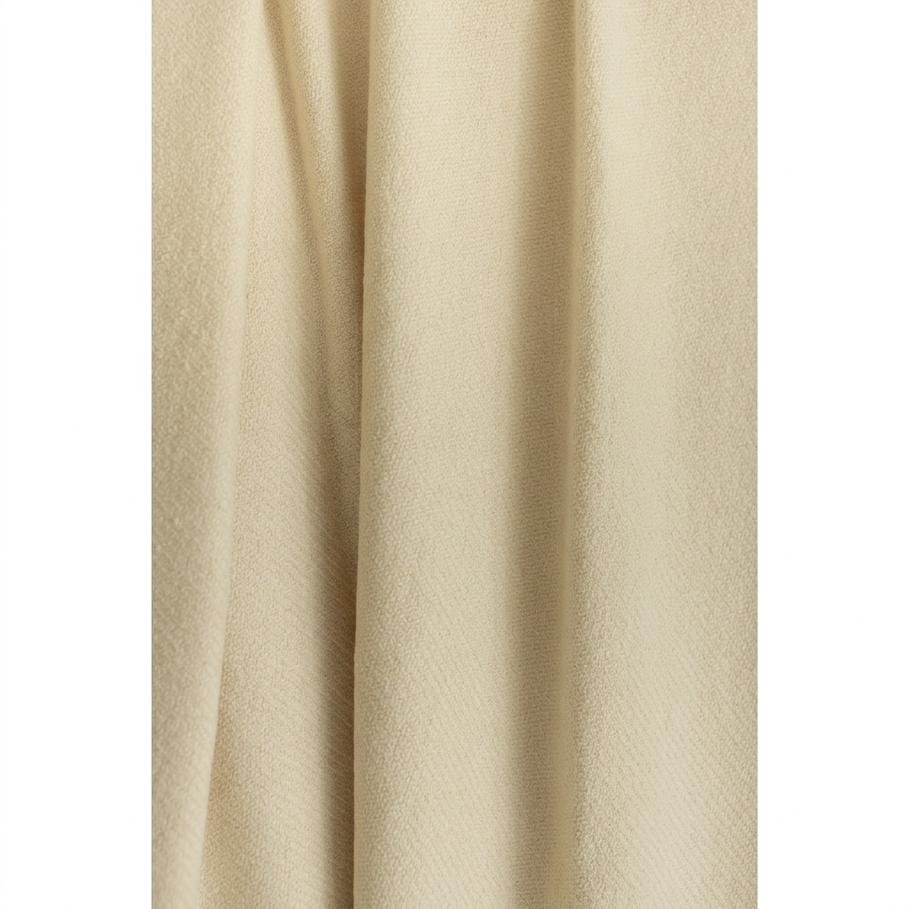 Ivory handloomed undyed baby alpaca & Peruvian Pima cotton throw blanket, Kulsi Collection, made in Peru