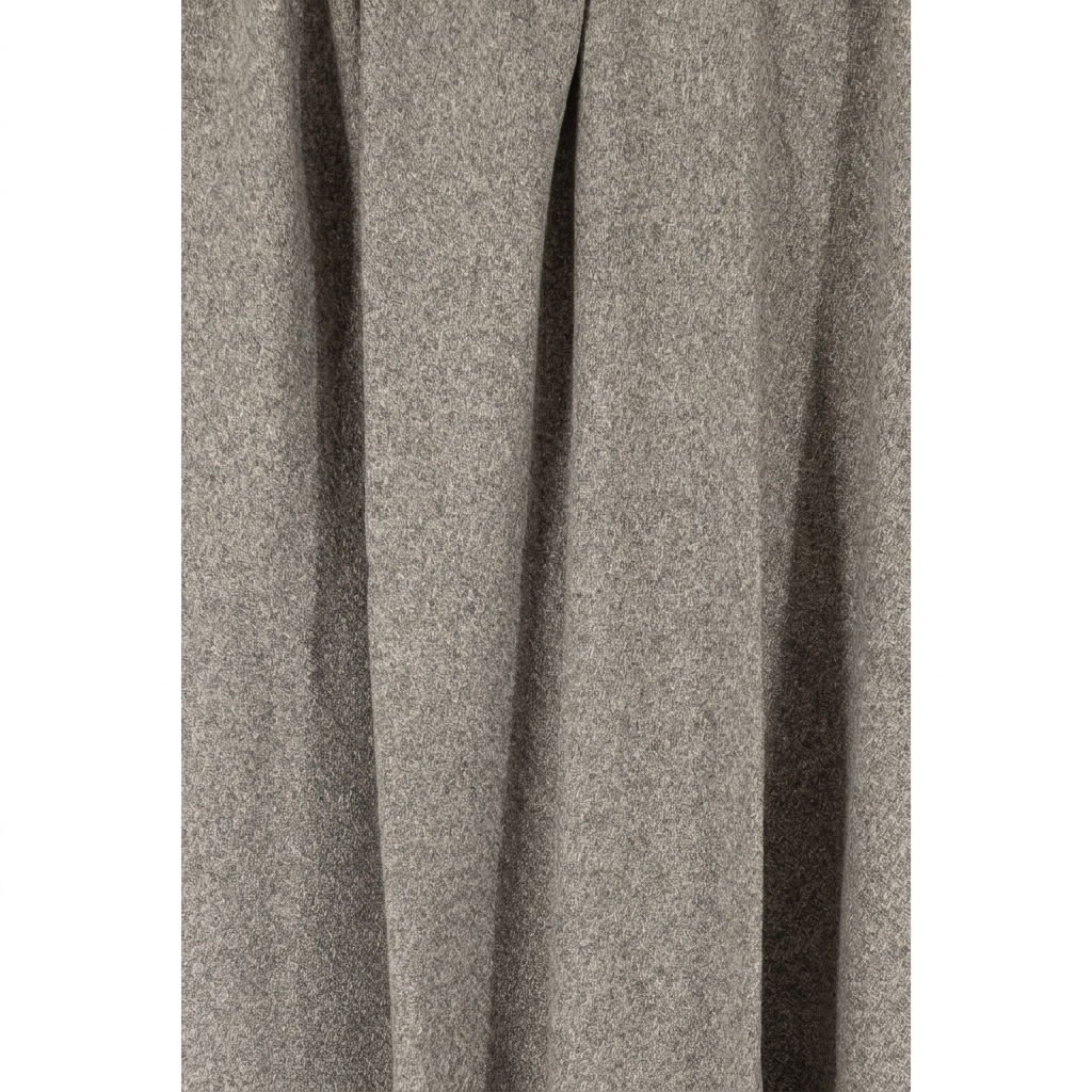 Graphite handloomed undyed baby alpaca & Peruvian Pima cotton throw blanket, Kulsi Collection, made in Peru
