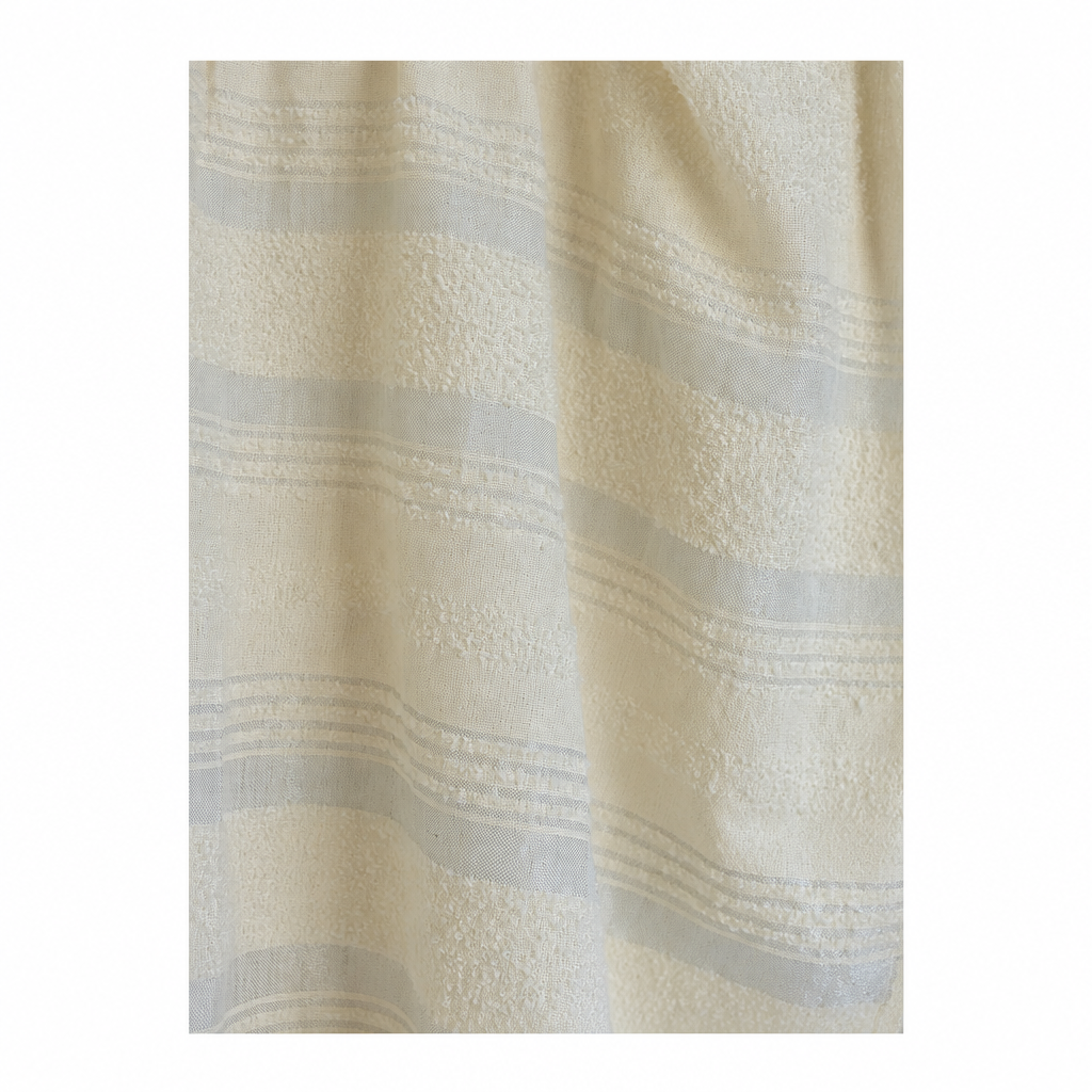 Silver & Ivory Moon Mist handloomed superfine alpaca throw blanket, Allira Collection, made in Peru