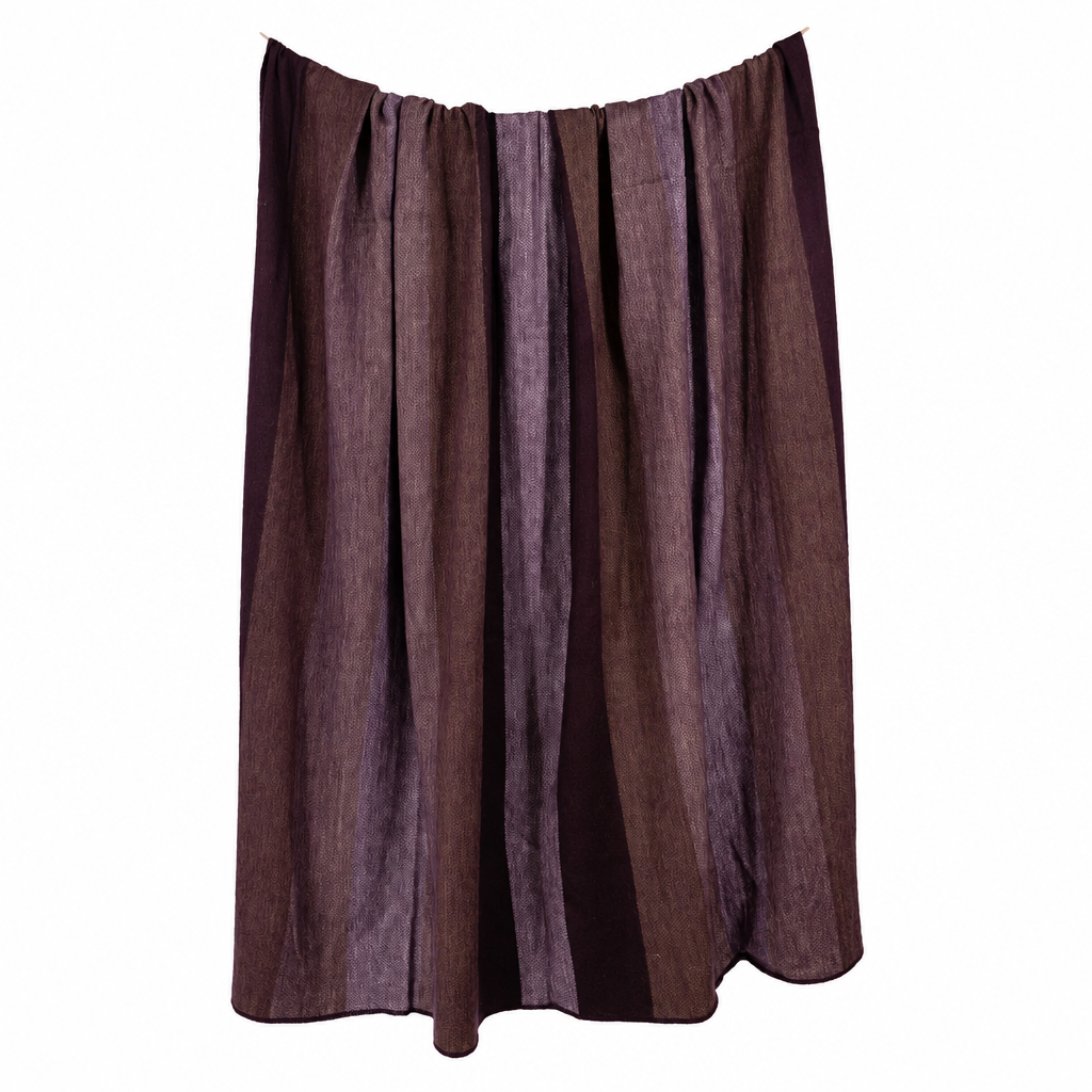 Deep Purple handwoven alpaca throw blanket, Nawi Collection, made in Ecuador