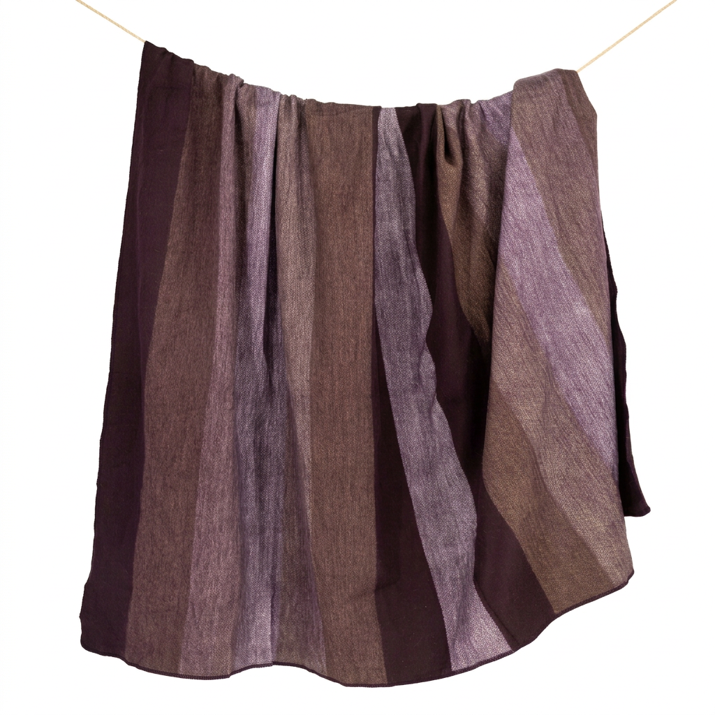 Deep Purple handwoven alpaca throw blanket, Nawi Collection, made in Ecuador