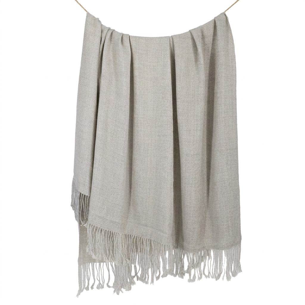Silver-gray blanket with a brighter white background
