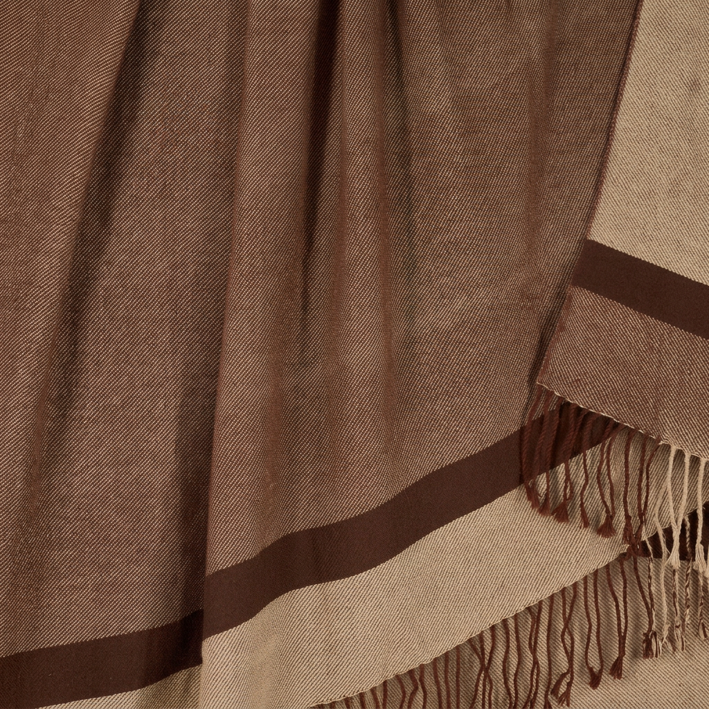 Spiced Earth 100% baby alpaca reversible handloomed throw blanket, Pacha Collection, made in Peru